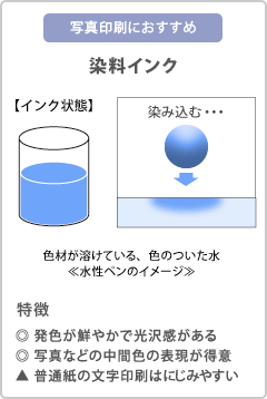写真印刷におすすめ　染料インク