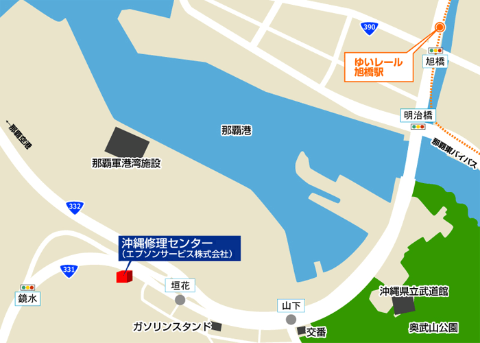 沖縄修理センター周辺地図