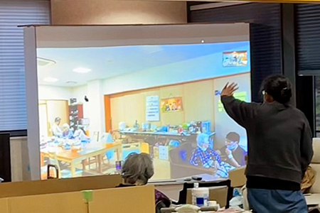 交流初日の輪島市福祉避難所の様子