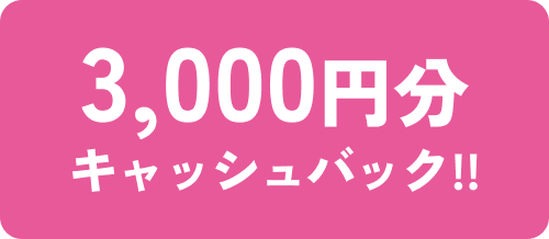 3000円分キャッシュバック!