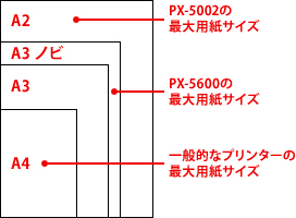 サイズ比較の図