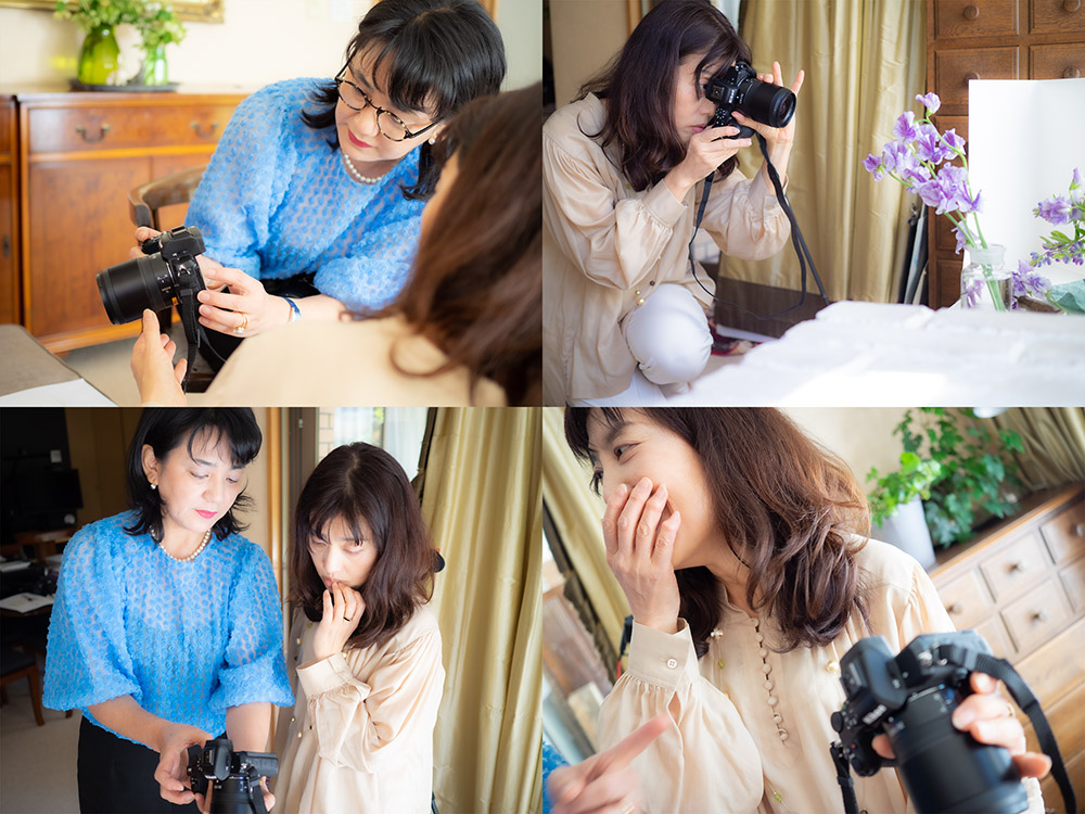 カメラの設定と撮り方のレクチャーを受け、谷津さんも撮影開始