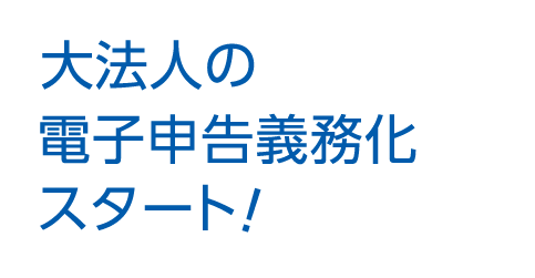 大法人の電子申告義務化スタート！