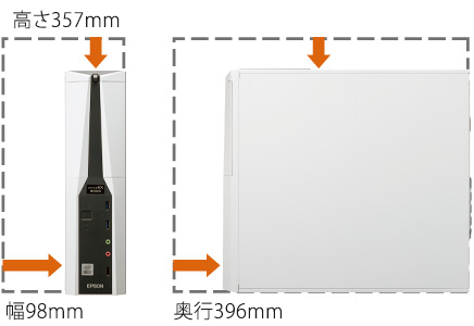 MS4100とMS5800のサイズ比較
