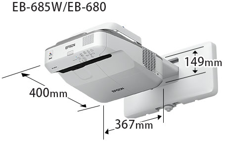 EB-685W/EB-680 寸法図