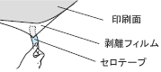 印刷面 剥離フィルム セロテープ