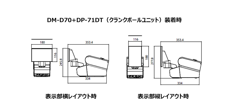 DM-D70+DP71DT（クランクポールユニット）装着時