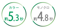 カラー5.3秒　モノクロ4.8秒