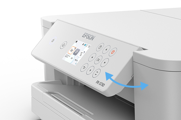 角度調節で見やすく、操作しやすいチルトパネル