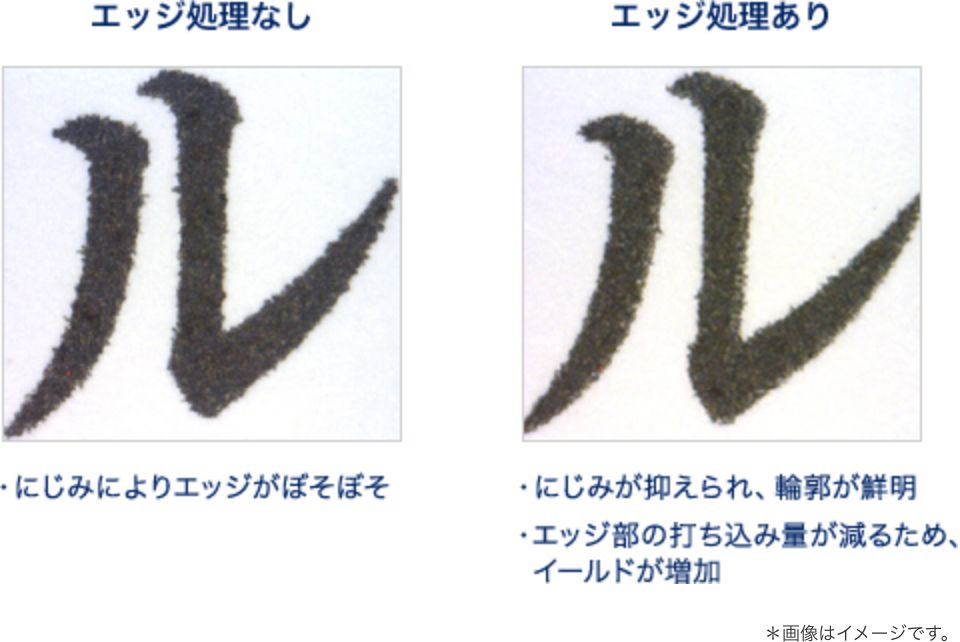 文字の輪郭がシャープに。小さな文字も精緻に再現