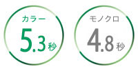 カラー5.3秒　モノクロ4.8秒