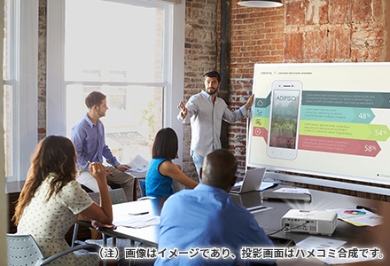 明るい部屋でもくっきり鮮明にイメージ図