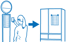 イラスト　時刻表を撮影してプリント