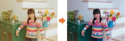 色あせた写真がよみがえる、退色復元