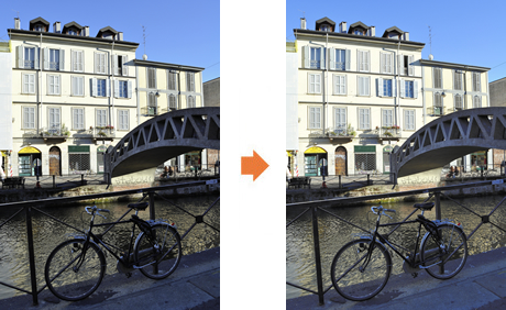 暗部の階調も滑らかなイメージ