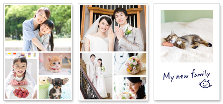 好きなカタチにカットしてフォトブックを飾ったり、スケジュール帳のマークにして楽しめます。