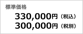 標準価格 330,000円（税込） 300,000円（税別）