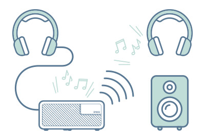 Bluetoothで外部スピーカーやヘッドフォンへの音声出力が可能