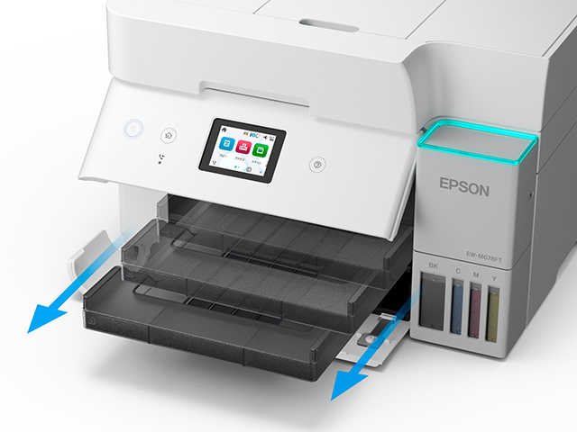 自動でオープンする「排紙トレイオープン」