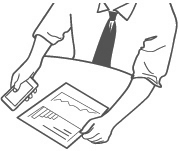 資料を撮影してコピー　イラスト