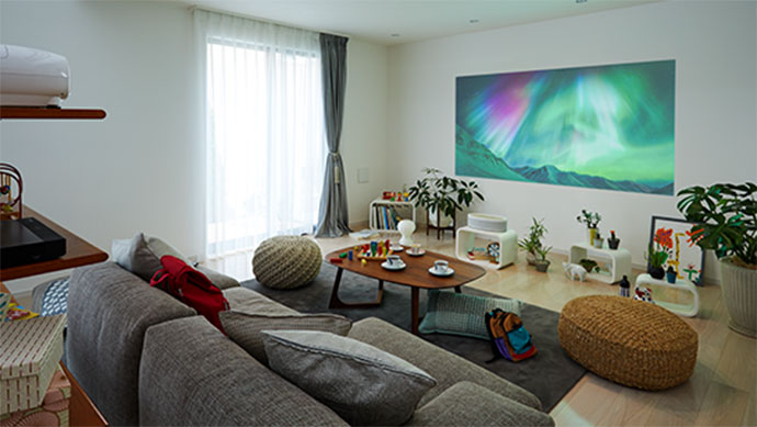 エプソン何と75H新品リモコン付 30cmでまるで映画館〜ホームシアター管11 エプソン何と75H新品リモコン付 30cmでまるで映画館