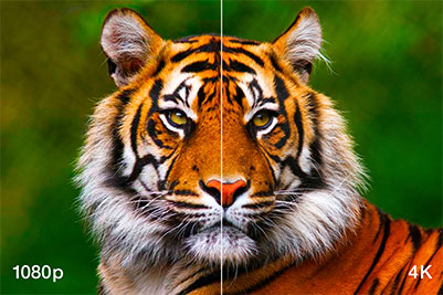 エプソン独自の2軸シフトテクノロジーにより、高精細な4Kを実現