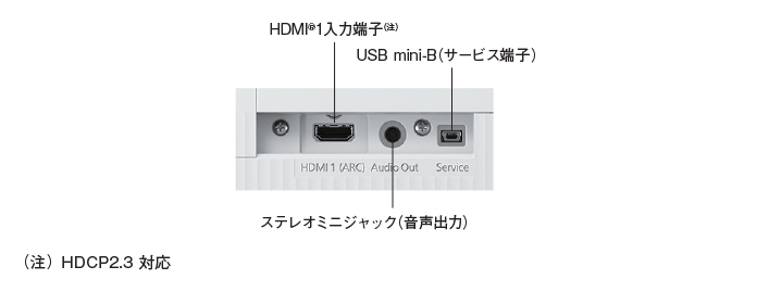 接続端子（製品背面）