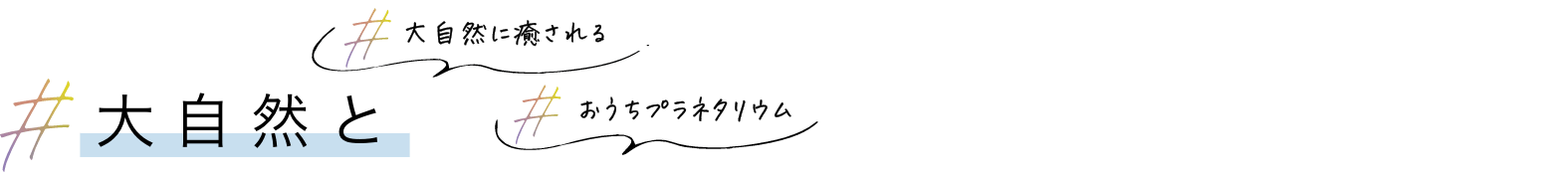 大自然と 大自然に癒される おうちプラネタリウム