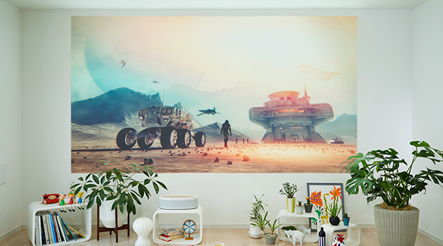 1.6倍ズームで大迫力の120インチに