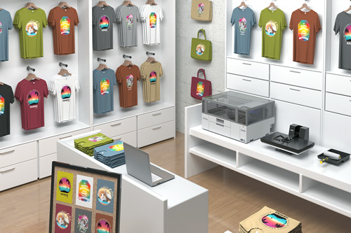 PCとの無線接続でケーブルレスの配置が可能なプリンターの画像