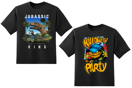 ホワイトインク搭載により濃色ガーメントにも鮮やかにプリント