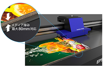 メディア厚み最大80mm対応