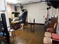 店舗奥にある撮影スタジオ