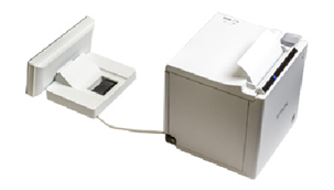 TM-m30Ⅱシリーズに接続したカスタマーディスプレイの背面に装着することが可能