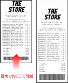 行間幅/改行幅、バーコード高さ削減機能