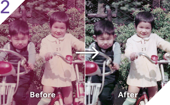 色あせた写真も鮮やかによみがえる