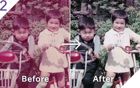 色あせた写真も鮮やかによみがえる