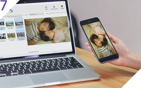 スキャンした写真データの送信・共有